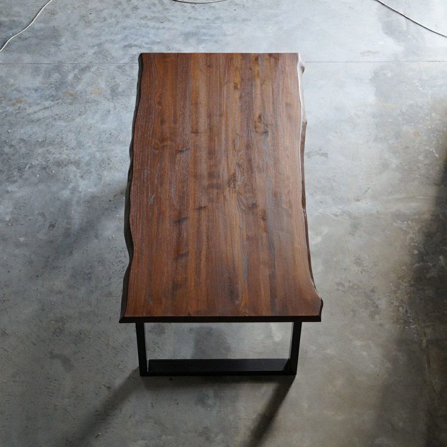 Tavolo legno massello rustico gambe in ferro