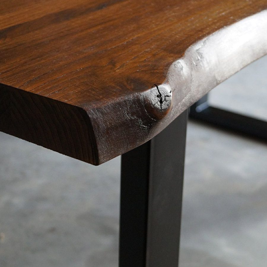 Tavolo legno massello rustico gambe in ferro