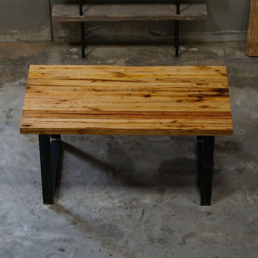 Tavolo industriale in legno massello