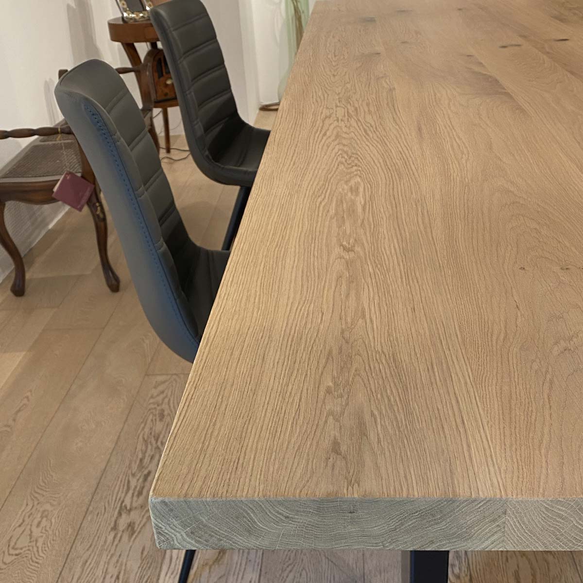 Tavolo riunioni in legno massello di rovere artigianale modello Impero - immagine 5