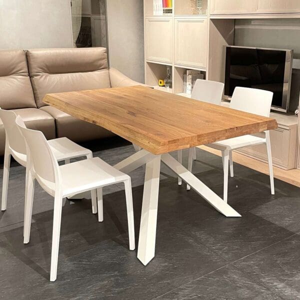 Tavolo rovere nodato gambe shang paul white