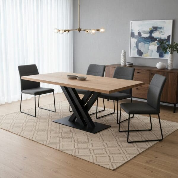 Tavolo in legno massello di rovere Athena